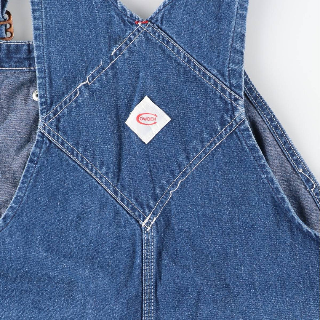 Cowden Men's Denim Overalls, Size W39 unclear blue type Vintage Second Hand