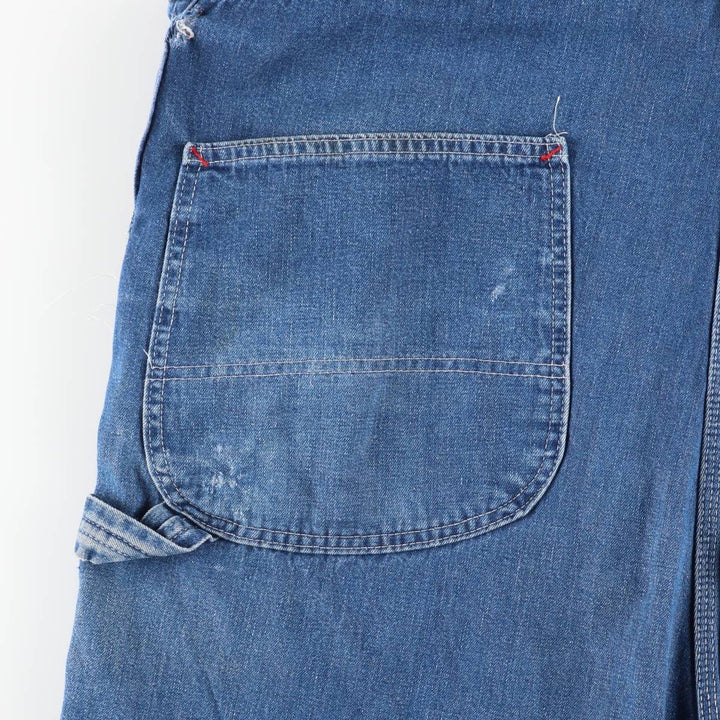 Cowden Men's Denim Overalls, Size W39 unclear blue type Vintage Second Hand