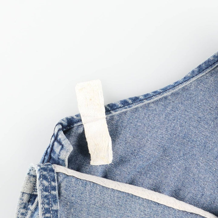 Round House Cut-Off Denim Overalls, Made in USA, Men's Size W39 unclear blue type Vintage Second Hand