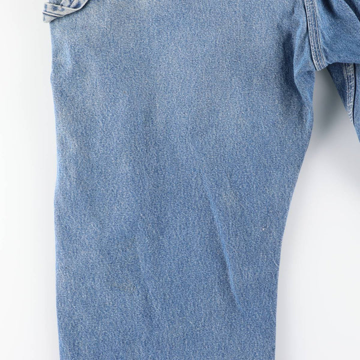 Round House Cut-Off Denim Overalls, Made in USA, Men's Size W39 unclear blue type Vintage Second Hand