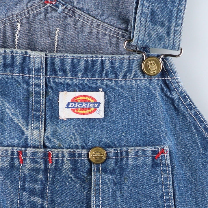 Big size 90'S Dickies denim overalls, men's size W41 equivalent, vintage. cotton blue type Vintage Second Hand