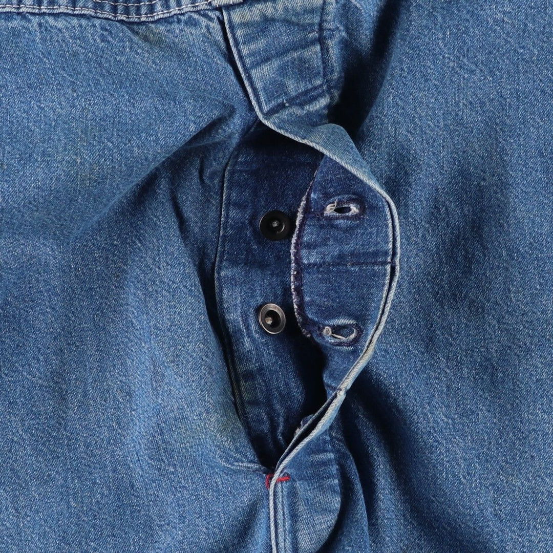 Big size 90'S Dickies denim overalls, men's size W41 equivalent, vintage. cotton blue type Vintage Second Hand