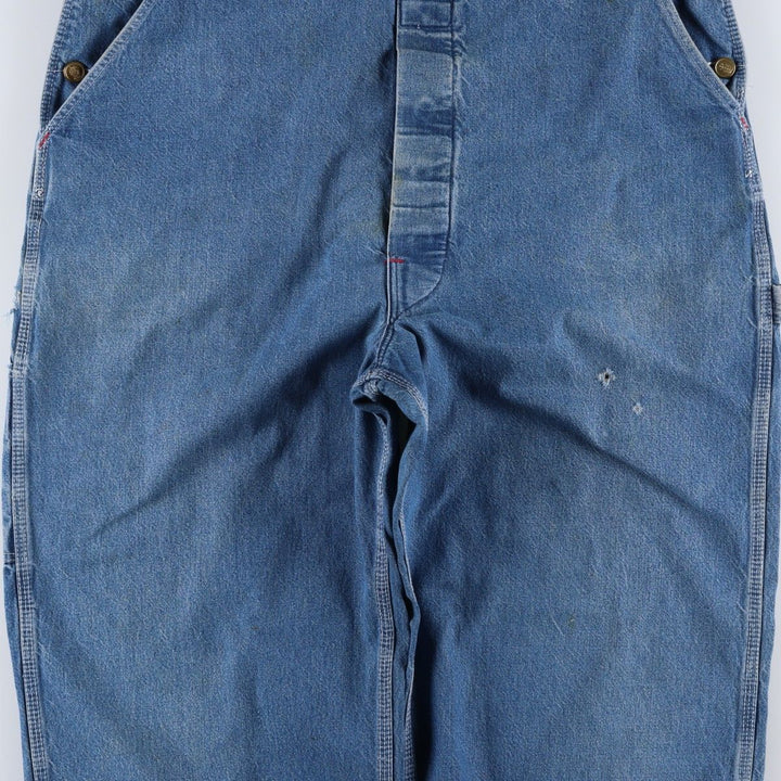 Big size 90'S Dickies denim overalls, men's size W41 equivalent, vintage. cotton blue type Vintage Second Hand
