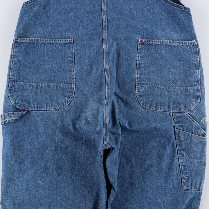 Big size 90'S Dickies denim overalls, men's size W41 equivalent, vintage. cotton blue type Vintage Second Hand