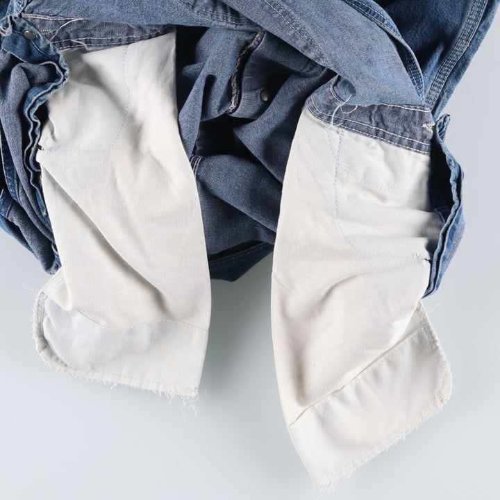 Big size 90'S Dickies denim overalls, men's size W41 equivalent, vintage. cotton blue type Vintage Second Hand