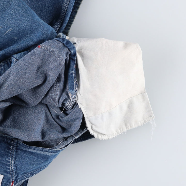 Big size 90'S Dickies denim overalls, men's size W41 equivalent, vintage. cotton blue type Vintage Second Hand