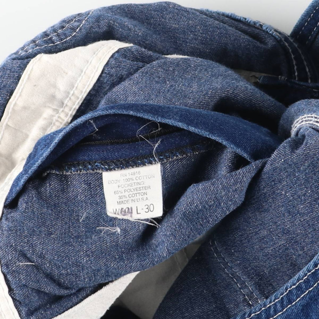 Pointer Denim Overalls, Made in USA, Men's Size W41 cotton blue type Vintage Second Hand