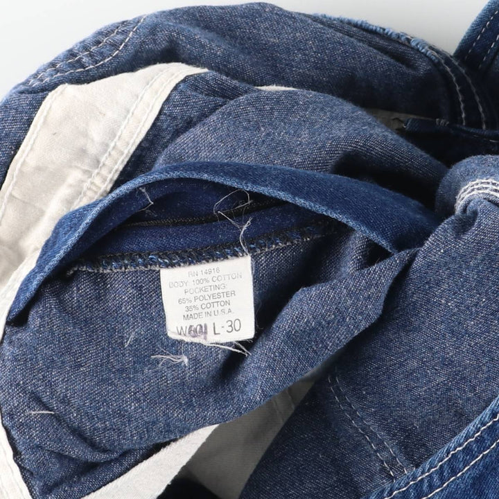 Pointer Denim Overalls, Made in USA, Men's Size W41 cotton blue type Vintage Second Hand