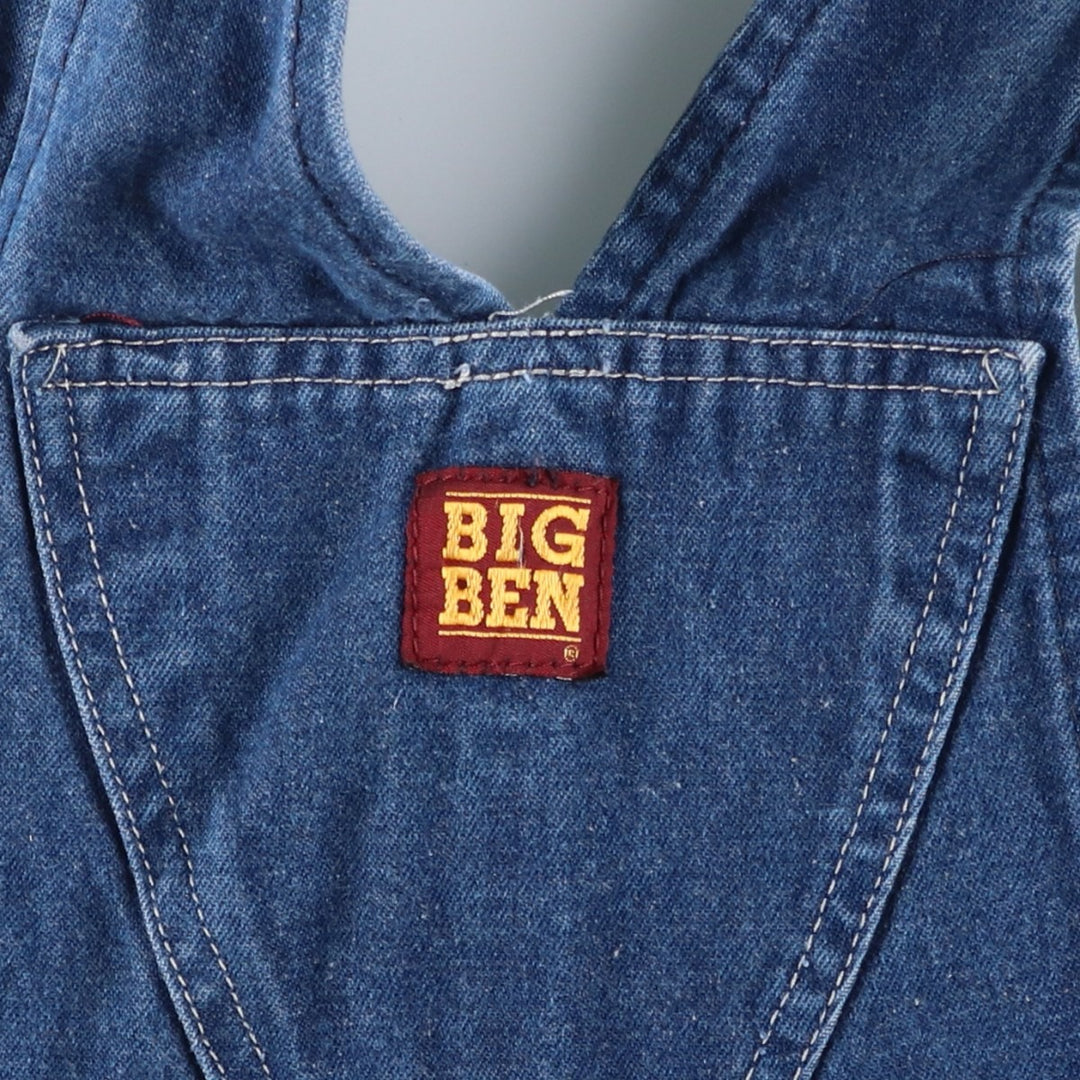 80s-90'S Big Ben denim overalls, made in USA, men's size W37 (approx.), vintage. cotton blue type Vintage Second Hand