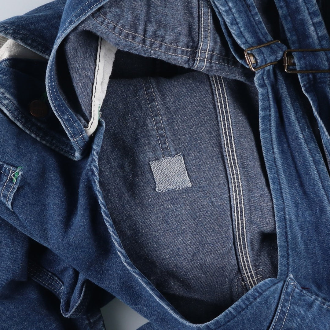 80s-90'S Big Ben denim overalls, made in USA, men's size W37 (approx.), vintage. cotton blue type Vintage Second Hand