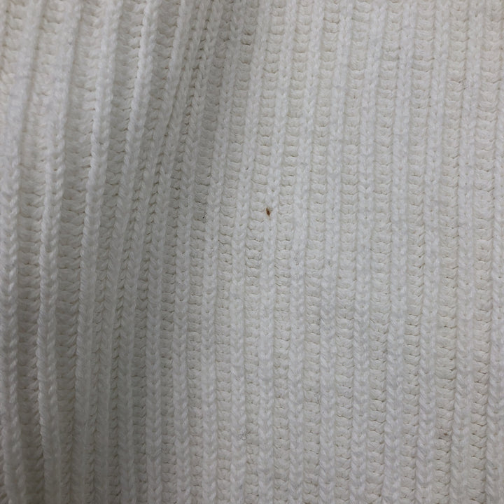 Ralph Lauren Chaps ribbed cotton knit sweater, size M, men's cotton white type Vintage Second Hand