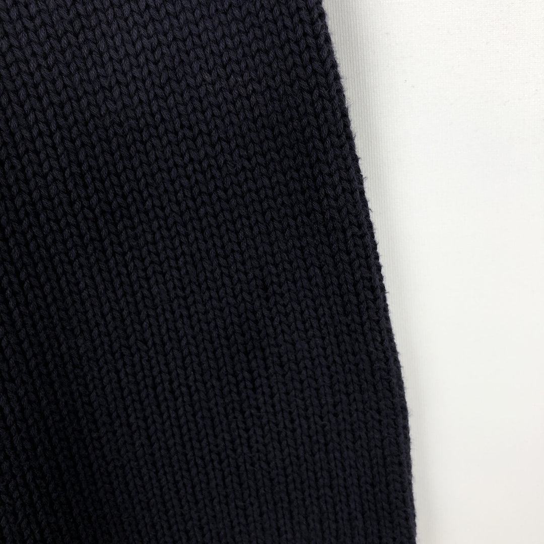 Ralph Lauren POLO by Ralph Lauren V-neck cotton knit sweater, men's XL size cotton navy blue type Vintage Second Hand