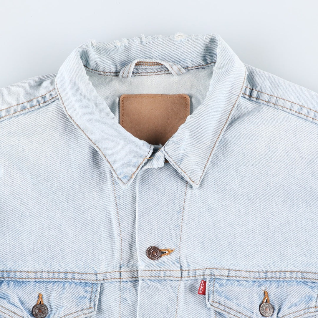 90'S Levi's Denim Jacket, Men's Size XL, Vintage cotton blue type Vintage Second Hand