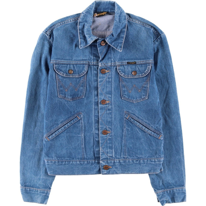 Vintage 70'S Wrangler denim jacket, denim jacket, men's size M cotton blue type Vintage Second Hand
