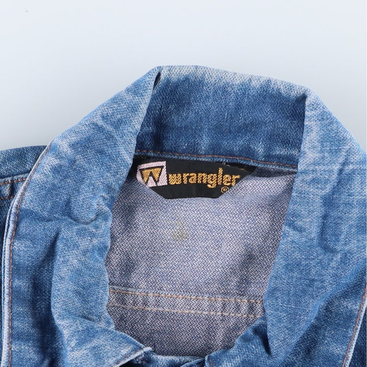 Vintage 70'S Wrangler denim jacket, denim jacket, men's size M cotton blue type Vintage Second Hand
