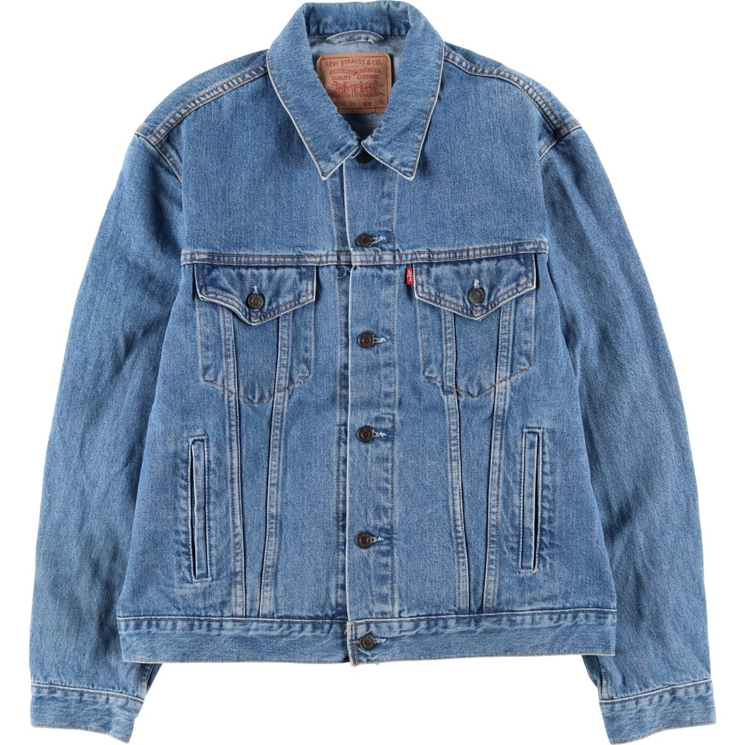 90'S Levi's 70503-0414 denim jacket, G-jacket, men's XL equivalent, vintage cotton blue type Vintage Second Hand