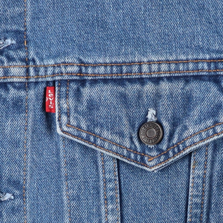 90'S Levi's 70503-0414 denim jacket, G-jacket, men's XL equivalent, vintage cotton blue type Vintage Second Hand