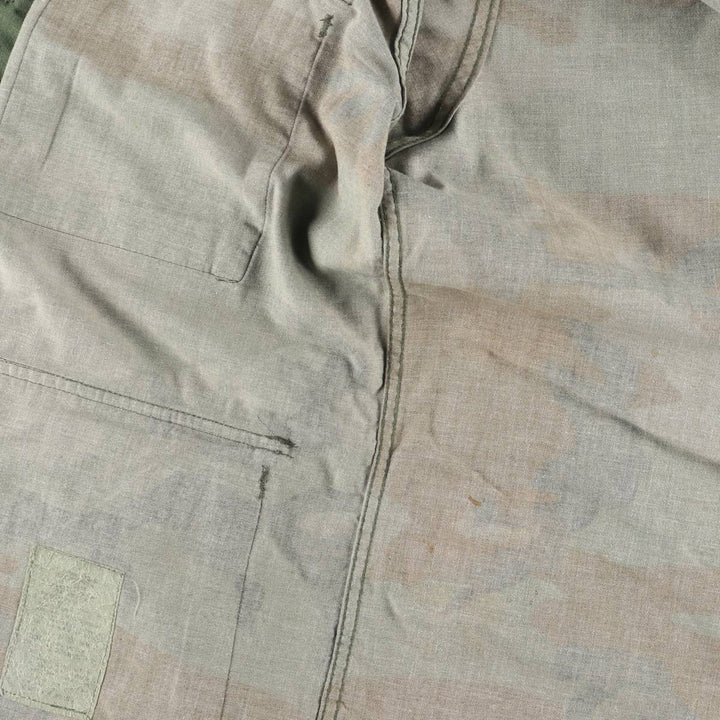 Camouflage Woodland Camo Stenciled BDU Military Jacket, Medium-Regular, Men's Size M unclear Khaki type Vintage Second Hand