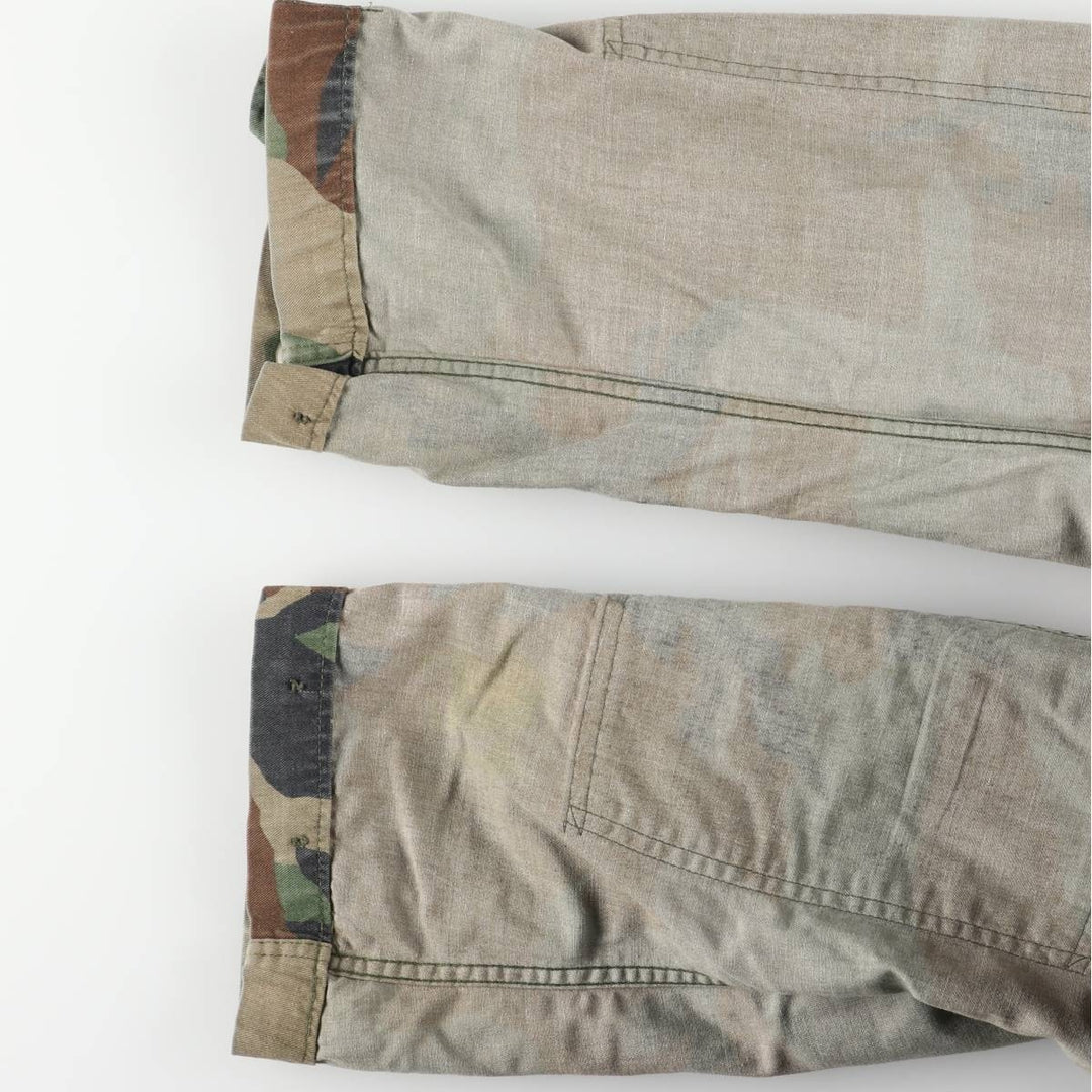 Camouflage Woodland Camo Stenciled BDU Military Jacket, Medium-Regular, Men's Size M unclear Khaki type Vintage Second Hand