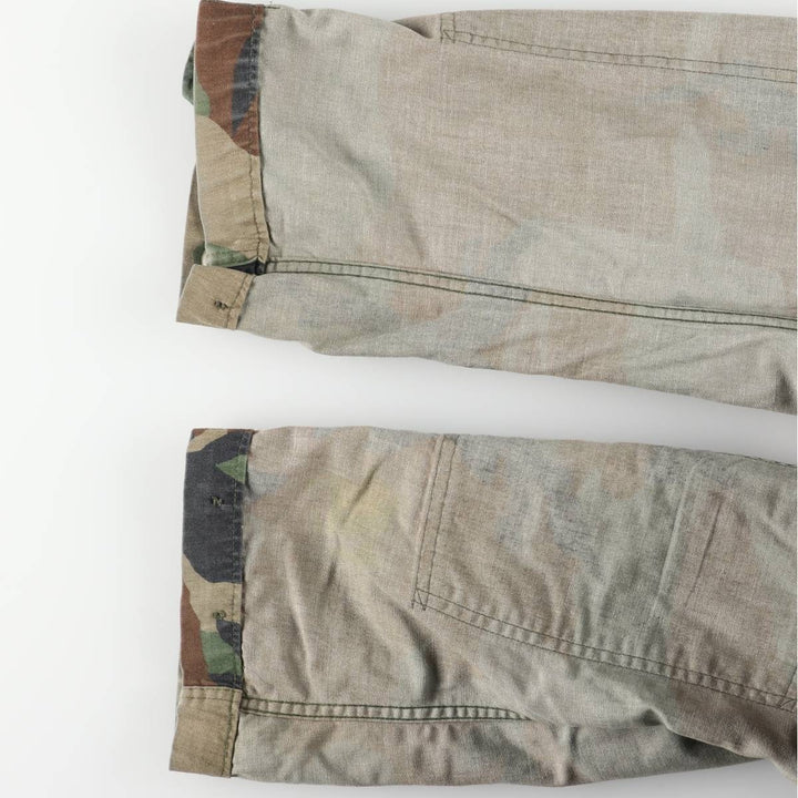 Camouflage Woodland Camo Stenciled BDU Military Jacket, Medium-Regular, Men's Size M unclear Khaki type Vintage Second Hand