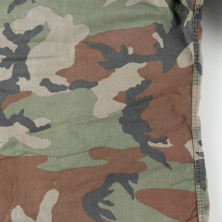 Camouflage Woodland Camo Stenciled BDU Military Jacket, Medium-Regular, Men's Size M unclear Khaki type Vintage Second Hand