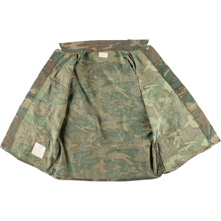 ERDL Green Leaf Camo Ripstop BDU Military Jacket, Large Regular, Men's Size L cotton Khaki type Vintage Second Hand