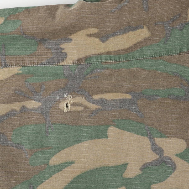 ERDL Green Leaf Camo Ripstop BDU Military Jacket, Large Regular, Men's Size L cotton Khaki type Vintage Second Hand