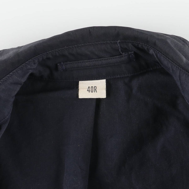 1980'S US Military Utility Jacket, Made in USA, Size 40R, Men's Size L, Vintage cotton navy blue type Vintage Second Hand