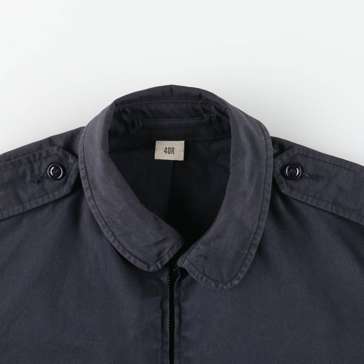 1980'S US Military Utility Jacket, Made in USA, Size 40R, Men's Size L, Vintage cotton navy blue type Vintage Second Hand
