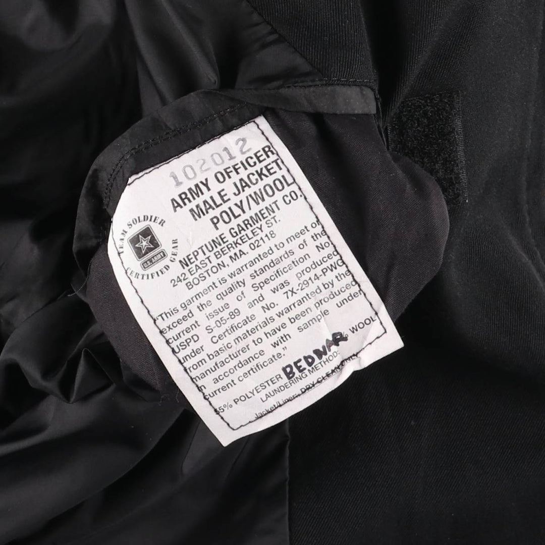 Military Officer Jacket 42 Regular Men's XL polyester black type Vintage Second Hand