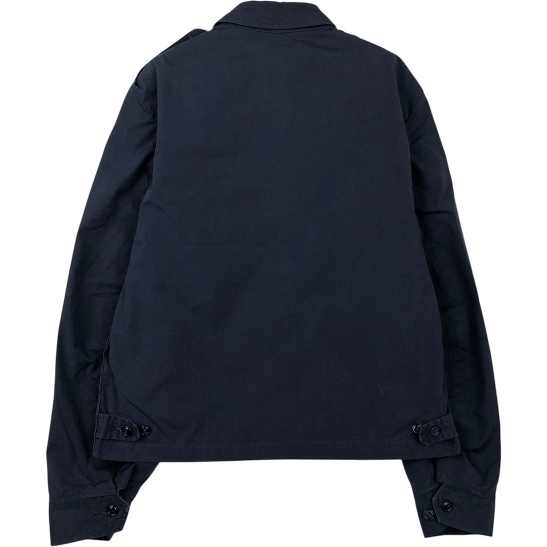 1980'S US Military Utility Jacket, Made in USA, Size 40L, Men's Medium, Vintage cotton navy blue type Vintage Second Hand