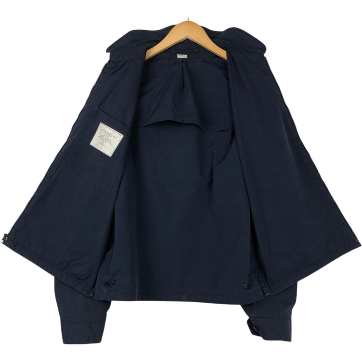 1980'S US Military Utility Jacket, Made in USA, Size 40L, Men's Medium, Vintage cotton navy blue type Vintage Second Hand