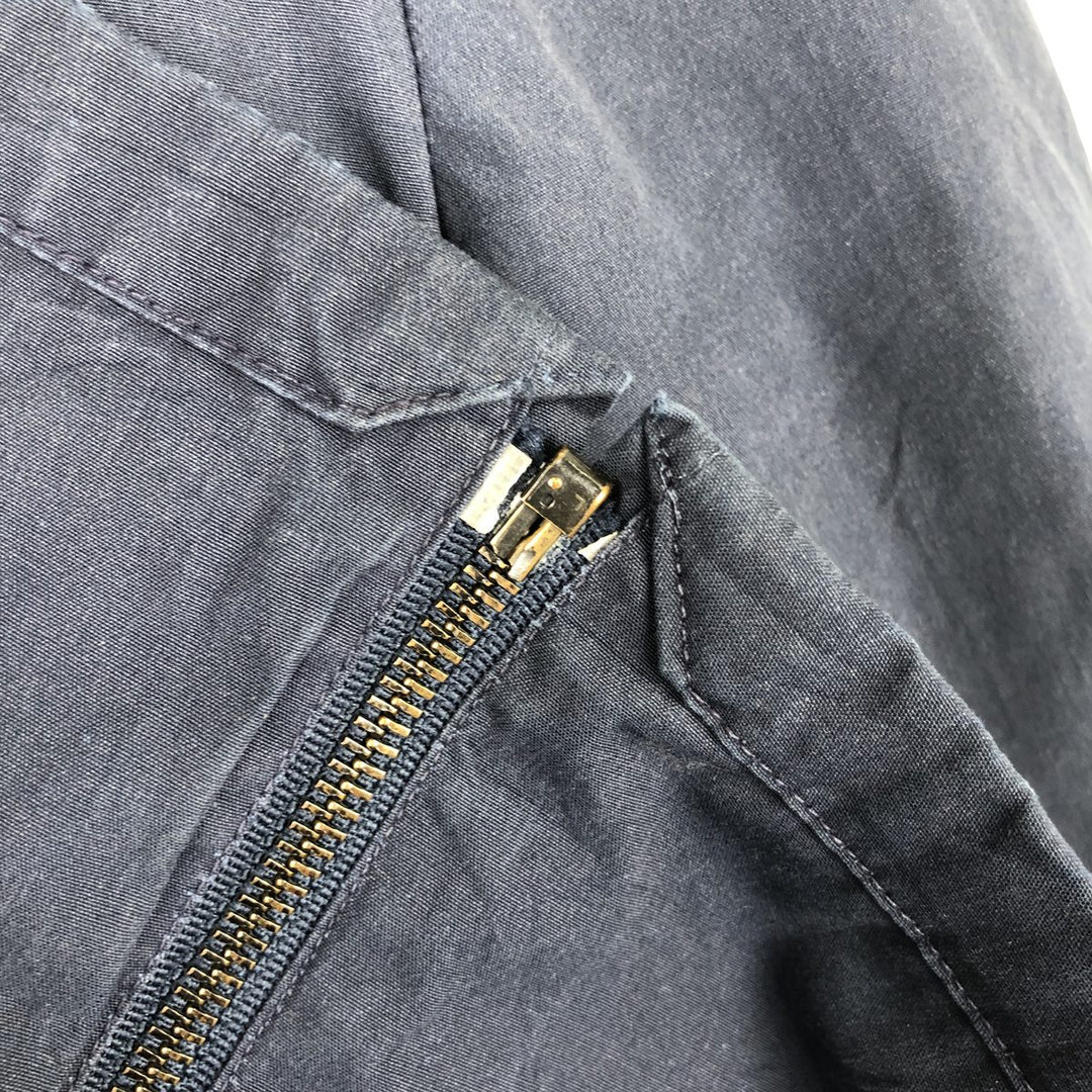 1980'S US Military Utility Jacket, Made in USA, Size 40L, Men's Medium, Vintage cotton navy blue type Vintage Second Hand