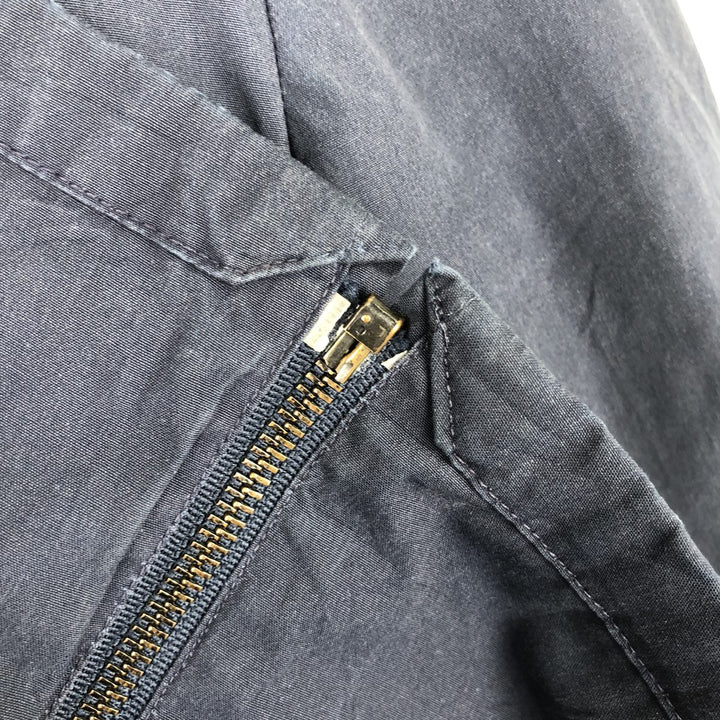 1980'S US Military Utility Jacket, Made in USA, Size 40L, Men's Medium, Vintage cotton navy blue type Vintage Second Hand