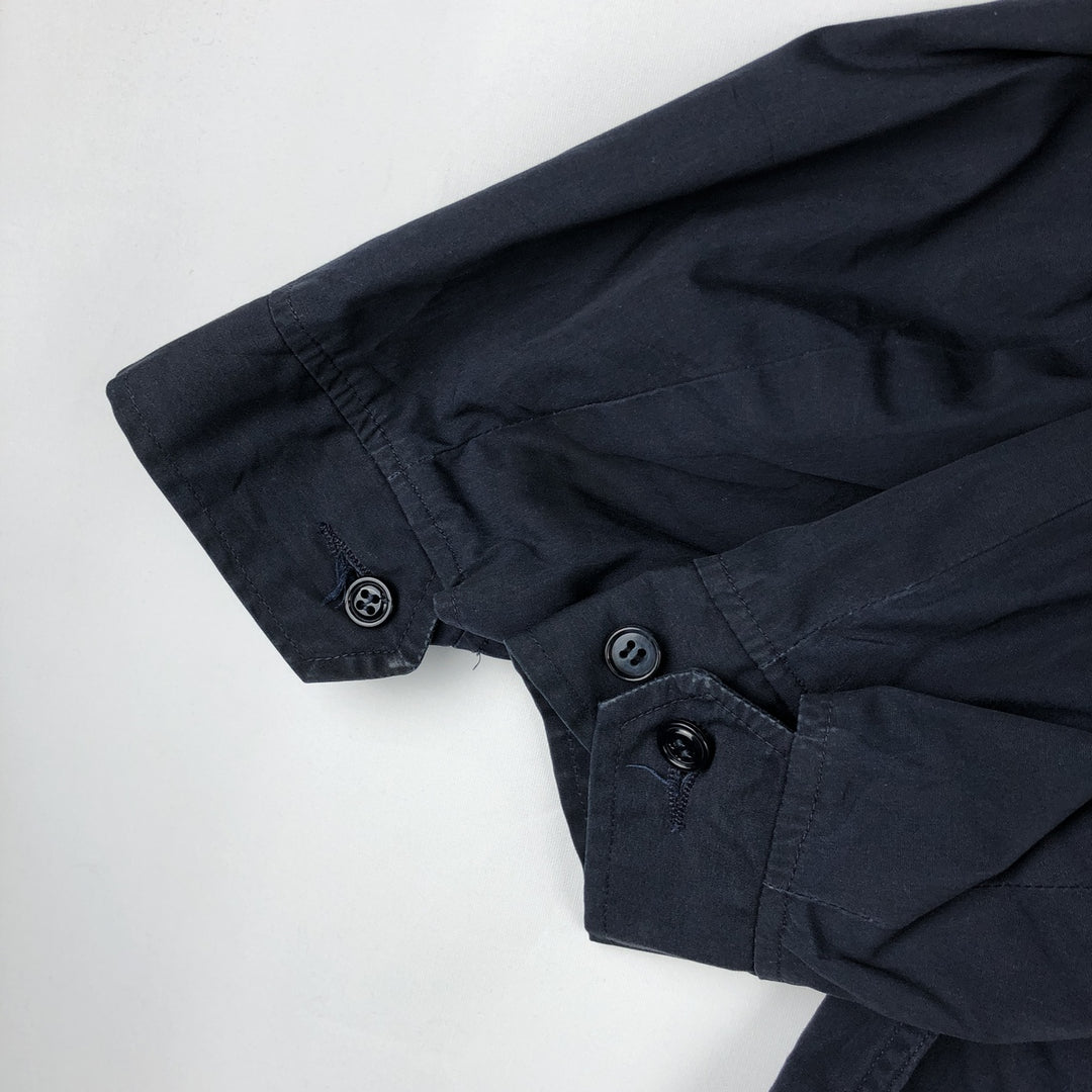 1980'S US Military Utility Jacket, Made in USA, Size 40L, Men's Medium, Vintage cotton navy blue type Vintage Second Hand