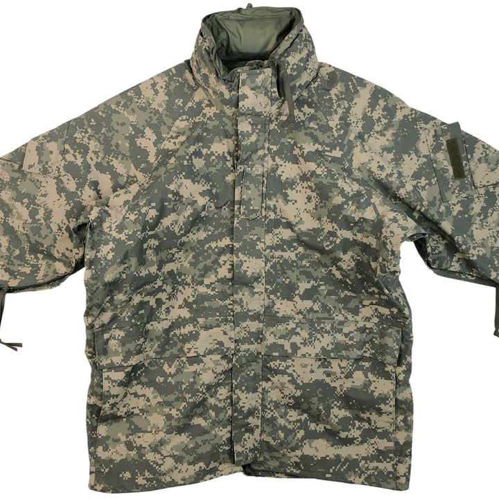 Camouflage ACU Digital Camo Military Gore-Tex Parka, Large-Regular, Men's Size L Nylon gray type Vintage Second Hand