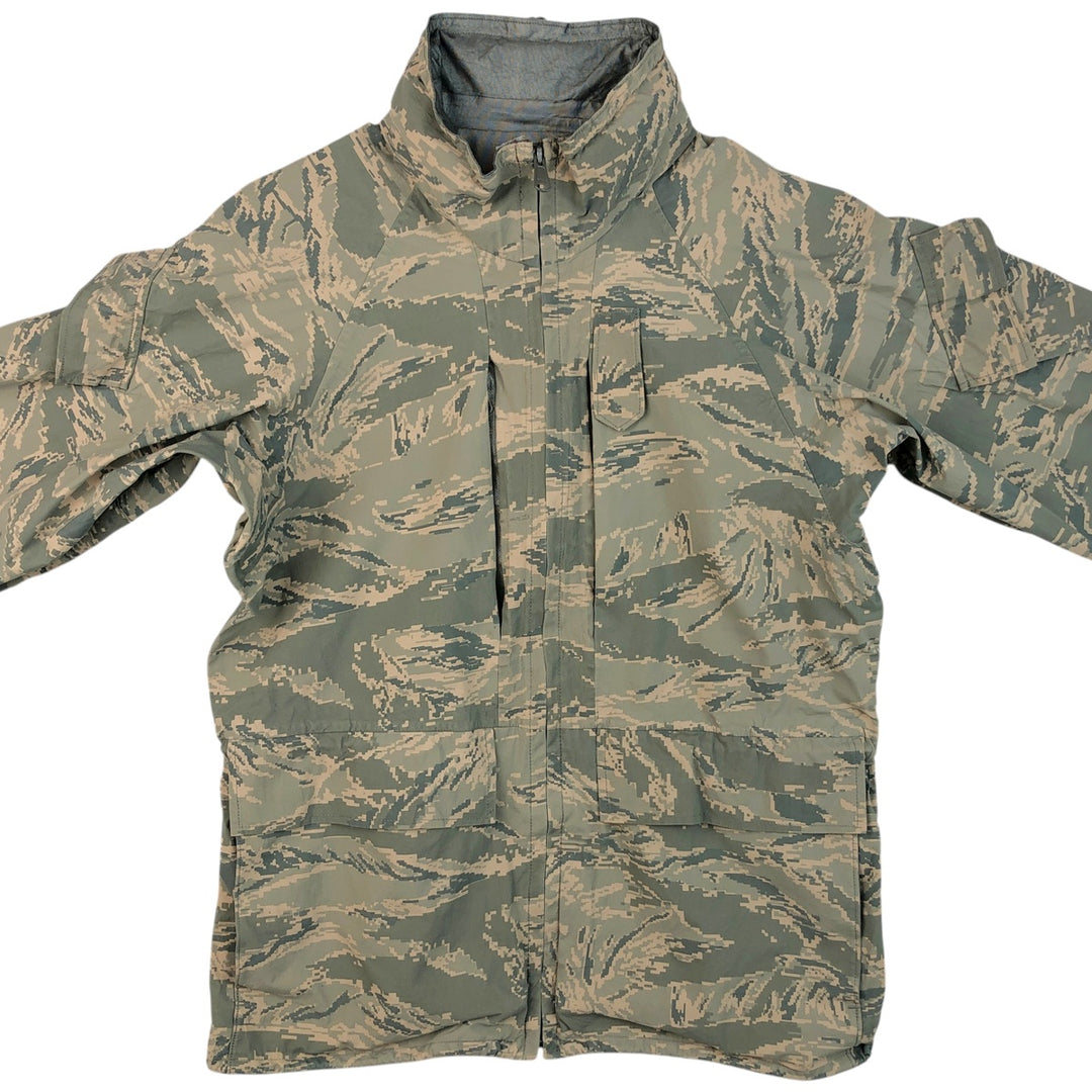 Authentic 2000'S US military camouflage pattern ABU Digital Tiger Camo ECWCS 2nd Gen Military Gore-Tex Parka, Made in USA, Medium Regular Nylon Beige type Vintage Second Hand