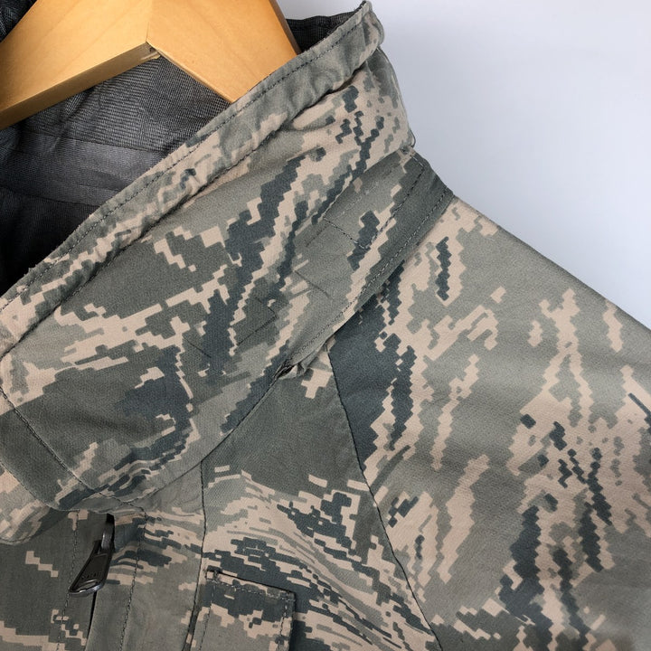 Authentic 2000'S US military camouflage pattern ABU Digital Tiger Camo ECWCS 2nd Gen Military Gore-Tex Parka, Made in USA, Medium Regular Nylon Beige type Vintage Second Hand