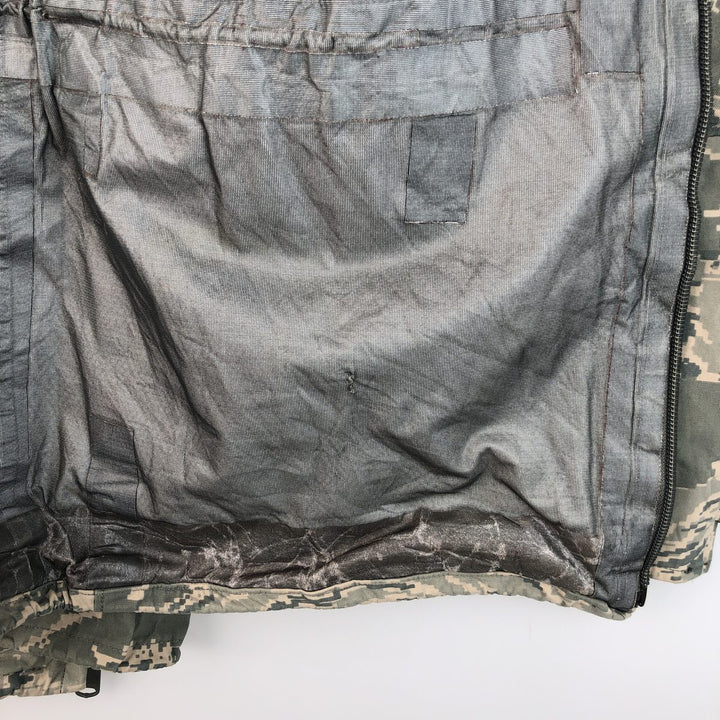 Authentic 2000'S US military camouflage pattern ABU Digital Tiger Camo ECWCS 2nd Gen Military Gore-Tex Parka, Made in USA, Medium Regular Nylon Beige type Vintage Second Hand
