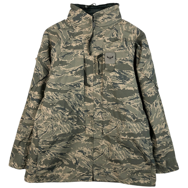 Civilian Camouflage Pattern ABU Digital Tiger Camo Military Gore-Tex Parka, Made in USA, Men's Size Medium unclear gray type Vintage Second Hand