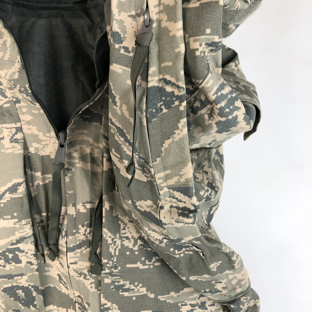 Civilian Camouflage Pattern ABU Digital Tiger Camo Military Gore-Tex Parka, Made in USA, Men's Size Medium unclear gray type Vintage Second Hand