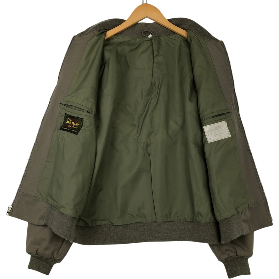 the MARINE shop Military Tanker Jacket 42R Men's XL unclear Khaki type Vintage Second Hand