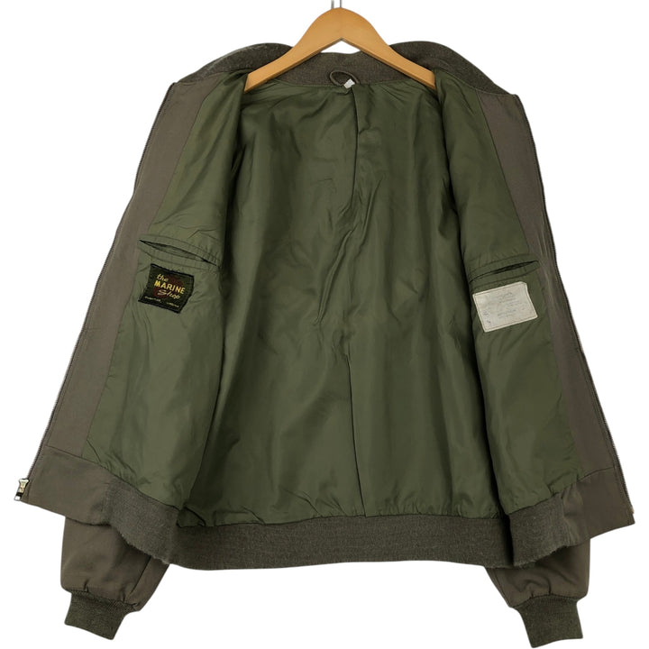 the MARINE shop Military Tanker Jacket 42R Men's XL unclear Khaki type Vintage Second Hand
