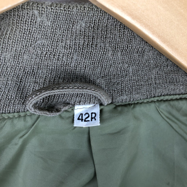the MARINE shop Military Tanker Jacket 42R Men's XL unclear Khaki type Vintage Second Hand