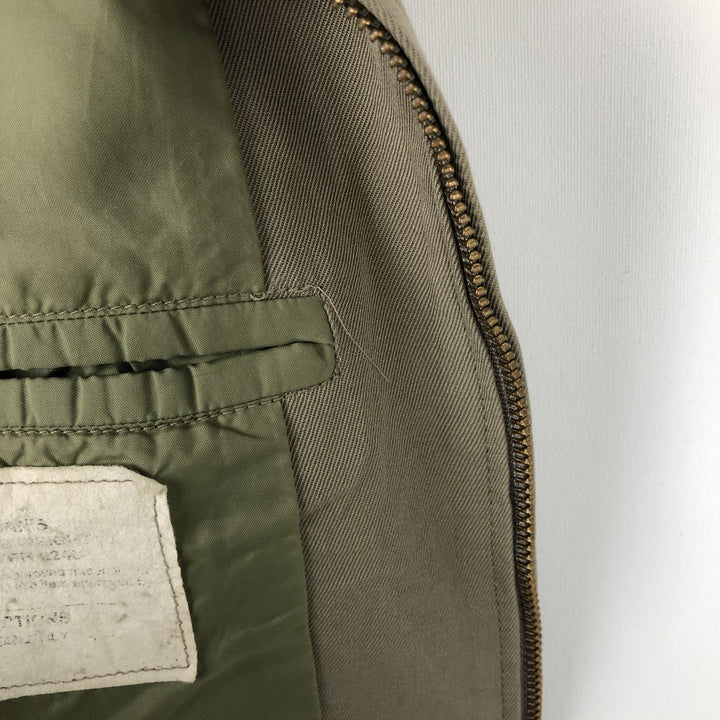 the MARINE shop Military Tanker Jacket 42R Men's XL unclear Khaki type Vintage Second Hand