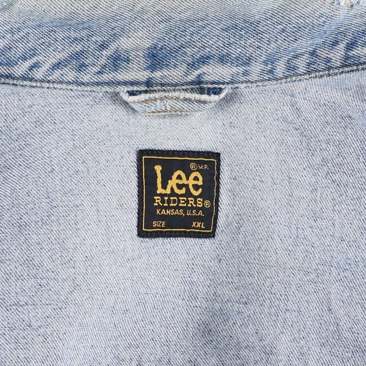 Vintage Lee Riders denim jacket, size XXL, from the 1980s. cotton blue type Vintage Second Hand