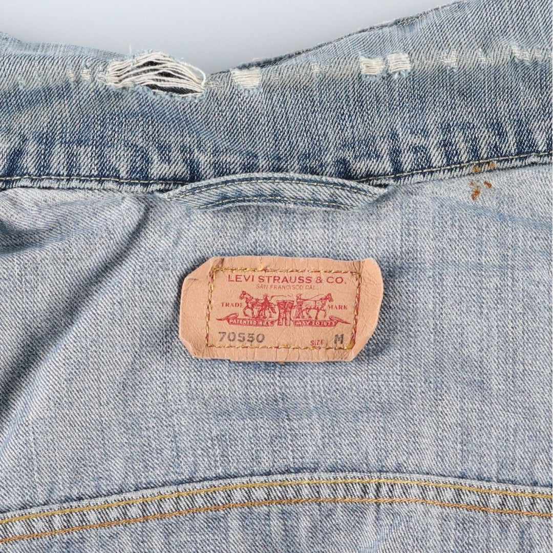2000'S Levi's 70550-0439 Euro Model Denim Jacket, Men's Size Medium cotton blue type Vintage Second Hand