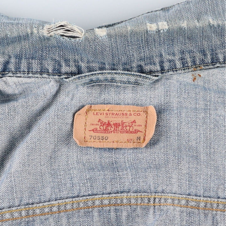 2000'S Levi's 70550-0439 Euro Model Denim Jacket, Men's Size Medium cotton blue type Vintage Second Hand