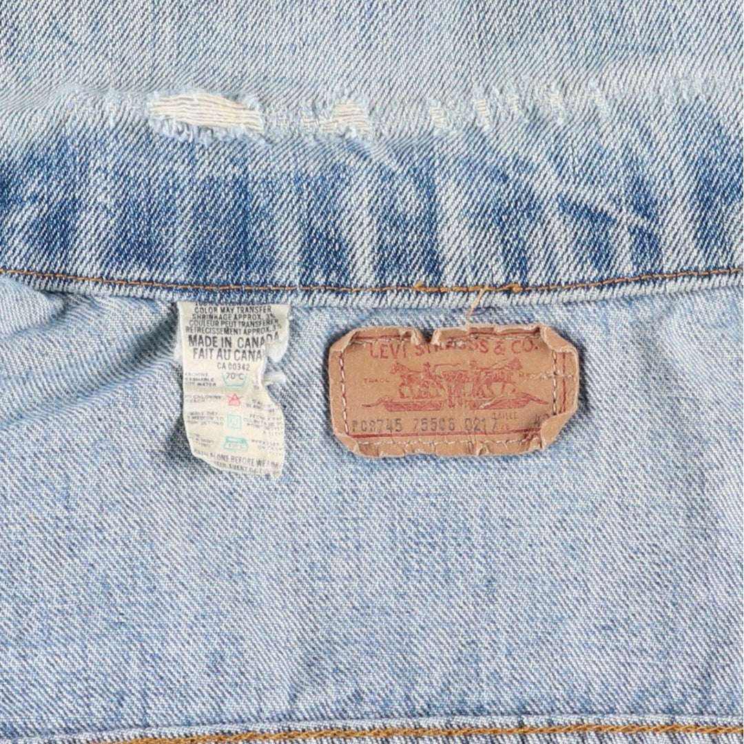 Vintage 1980'S Levi's 75506-0217 denim jacket, made in Canada, size M. cotton blue type Vintage Second Hand
