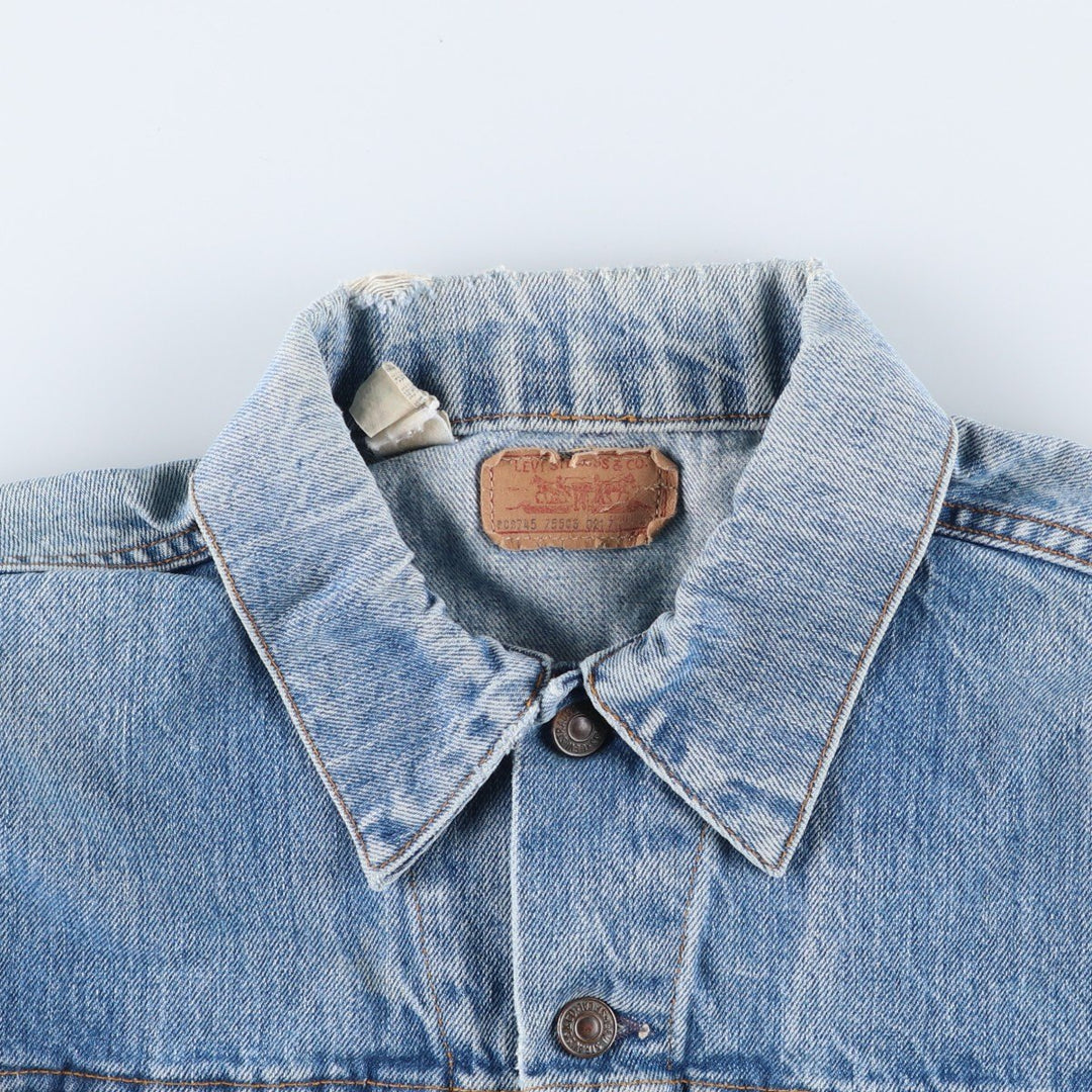Vintage 1980'S Levi's 75506-0217 denim jacket, made in Canada, size M. cotton blue type Vintage Second Hand